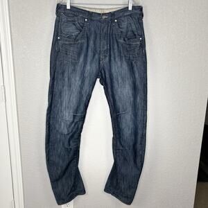 H&M &Bended Mens Jeans Twisted Leg Button Fly Reg Waist 34X34